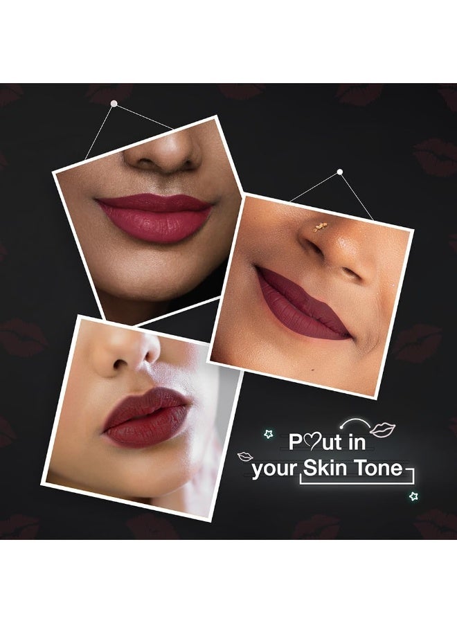 Dazller All Day Lipcolour Quick Dry|Moisturizing Kokum Butter|Non-Transfer & Smudge-proof|8hr stay|Liquid Lipstick for Women|QDLC036 Amapola|6g - Image 3